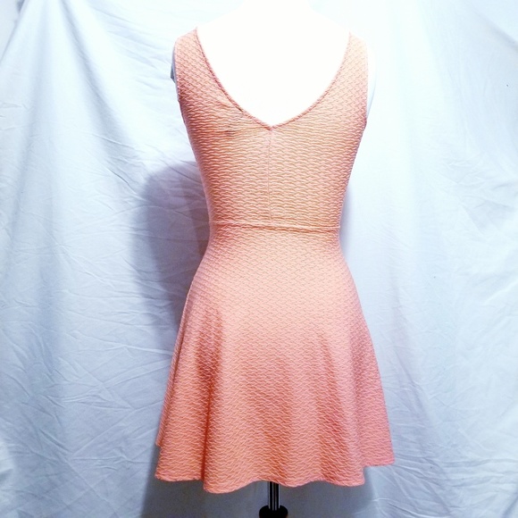 HM Cute Neon Coral Skater Dress, Sz 4 - Picture 4 of 6
